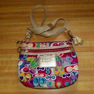Fun Coach Bag, Authentic Poppy 1941 Collection Bag, Bright multi-colored